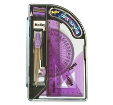 Helix Cool Curves Maths Geometry Exam Set 9 Piece Assorted Set Purple