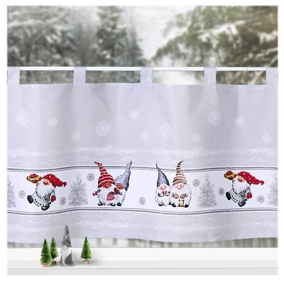 HEIMTEXLAND Tenda a disco natalizia decorazione tenda gnomo inverno decorazione finestra tipo 651