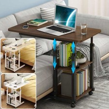 Mobile Sofa Side Table Wooden Home Bed Side Table Breakfast Desk Table
