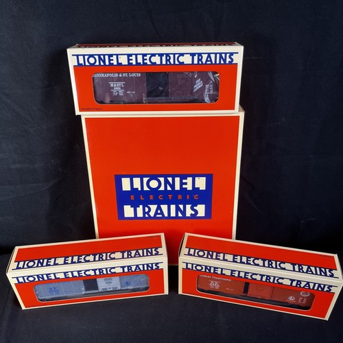LIONEL #6-19247 6464 Box Car Series One set WP, GN. and M&STL Boxcars 1993