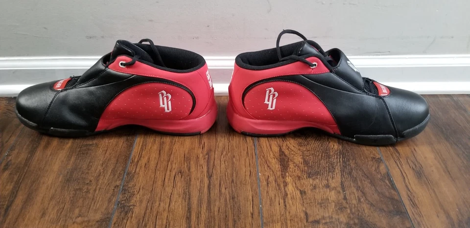 RARE NIB Authentic BIG BEN Wallace Basketball Shoes Sneakers Black Red Size 14 - Image 3 of 4
