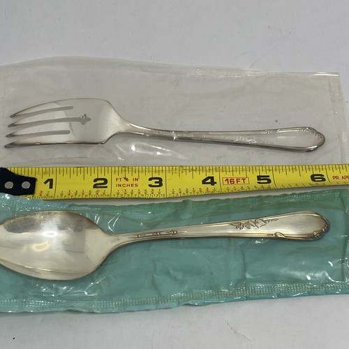 Wm A. Rogers A1 Plus Oneida Ltd. Meadowbrook Aka Heather Salad Fork Teaspoon Lot - Picture 10 of 10