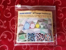 5 pc DuroEdge Quilting Templates Acrylic Triangle Clear Set 3.5",3",2.5",2",1"