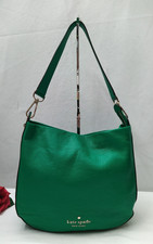 Kate Spade New York Green Pebbled Leather Zipper Closure Hobo Shoulder Bag