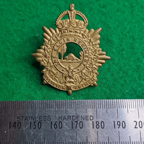 WW2 Canadian Armoured Regiment Elgin Regiment Cap Badge KC Canada