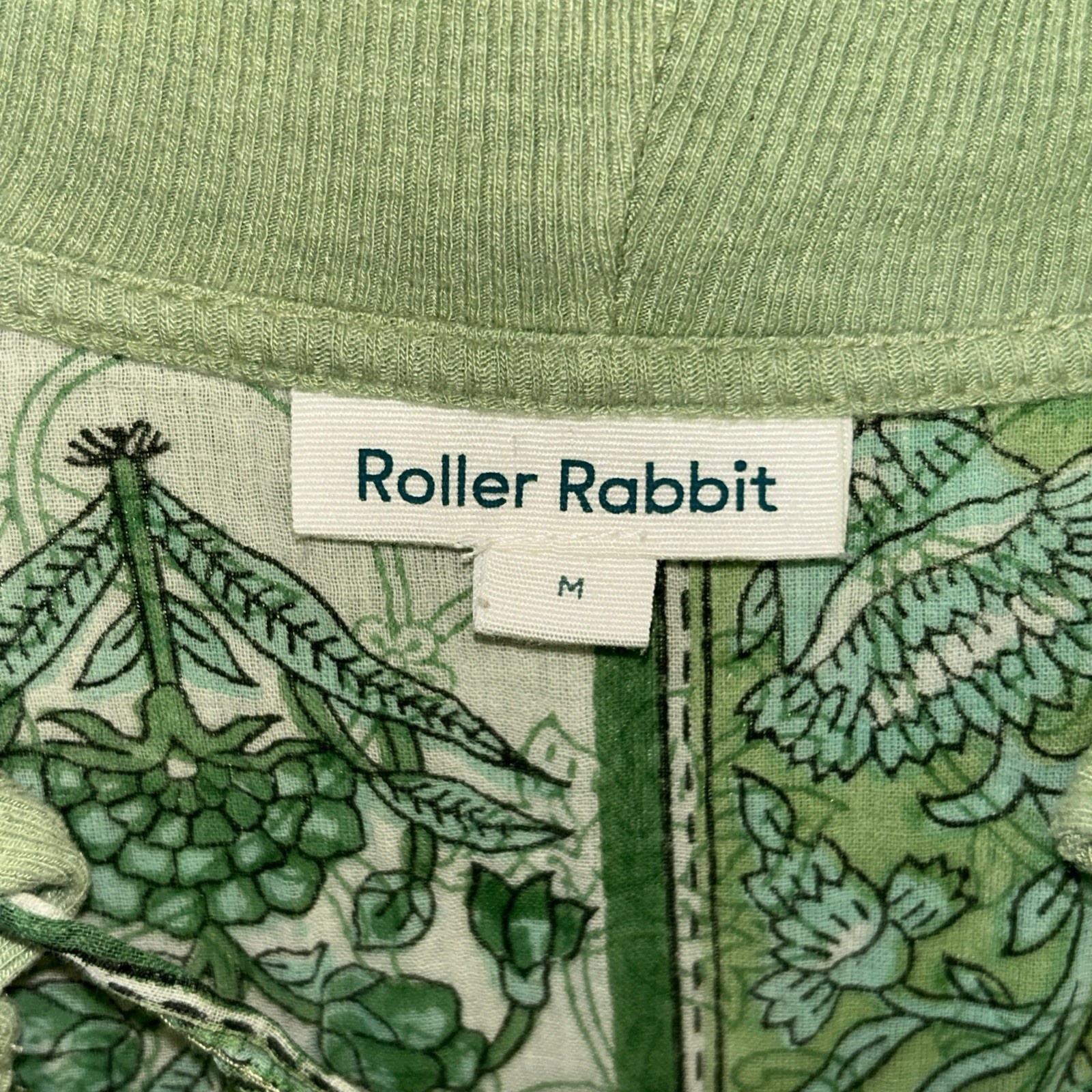 Roller Rabbit Size Medium Ribbed Apple Green Pull… - image 6