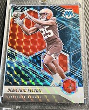 2021 Demetric Felton Browns Panini Mosaic Genisys Prizm Case Hit SSP Rookie #394