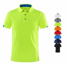Men's Quick Dry Polo Shirt UPF 50 Moisture Wicking Performance Sport Golf Polo