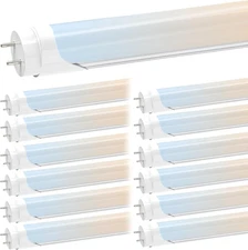 JESLED 6 Colors 4FT LED Tube Light Bulbs 3000K-6500K 4 Foot LED Shop Lights T8