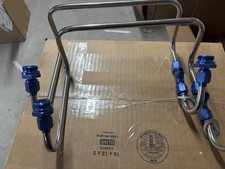 Mooneyham Blowers Holley Carb Stainless Side Saddle Fuel Lines Blower Tunnel Ram