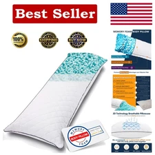 Luxury Cooling Memory Foam Body Pillow 20x54 Inch for Ultimate Comfort