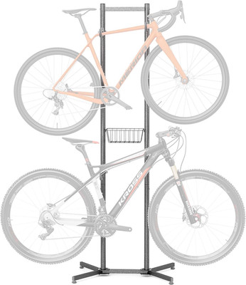 2-/4-Bike Storage Rack with Basket - Indoor Bike Rack for Garage/Apartment - Roa