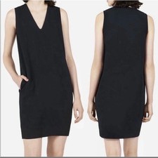 Everlane Japanese GoWeave Sleeveless V Neck Cocoon Dress Black Size 10