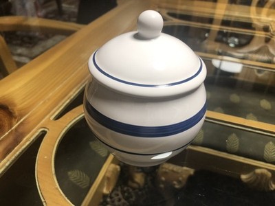Nautica Signature Tablewares Blue Portugal Sugar Bowl w/Lid