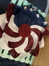 Large 16 Inch Patriotic Red White And Blue 4th Of July Door hanger