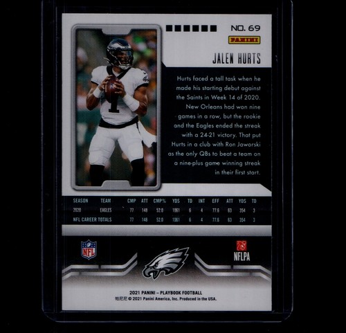 2021 Panini Playbook - Jalen Hurts #69 - Bild 2 von 2
