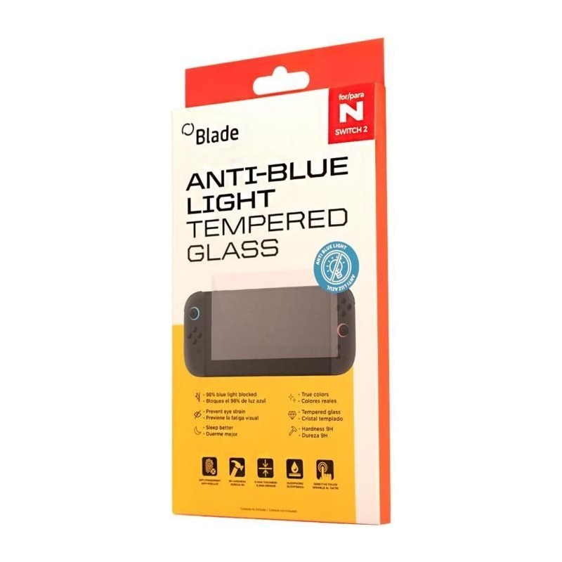 Verre trempé anti-lumière bleue Nintendo Switch 2 premium protection ultra-fine