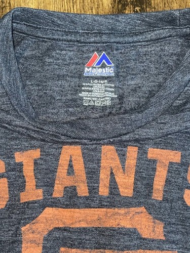 San Francisco Giants Shirt Mens Large Gray MLB Baseball Majestic Tee Soft Cotton - Picture 6 of 6