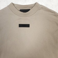 Mens Medium Fear Of God Essentials Crewneck Shirt Beige Oversized Streetwear