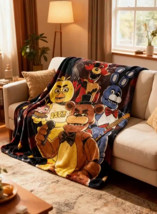 Cute Cartoon Fleece Blanket for Bed and Sofa