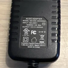 Model KA1433 12V 1A AC/DC Power Supply – Adapter 100-240V 50/60Hz