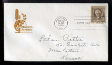 Scott No.  863 - First Day of Issue - American Authors - Samuel L. Clemens