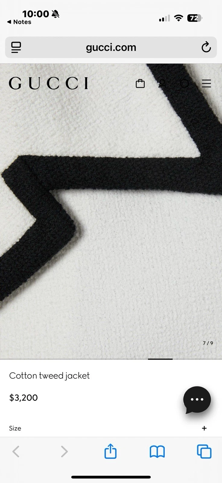 Giacca Gucci in tweed di cotone