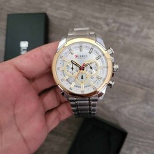 CURREN Multicolor Chronograph Watch in Stainless Steel for Men
