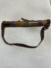 Handmade Rain Stick 15.5 W/ Gecko On Too With Stones