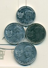 4 DIFFERENT COINS from INDONESIA - 100, 200, 500 & 1000 RUPIAH (ALL DATING 2016)
