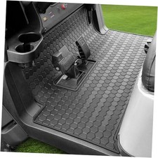Club Car Precedent Floor Mat, Full Anti-Slip Hexagonal Pattern Black Trim