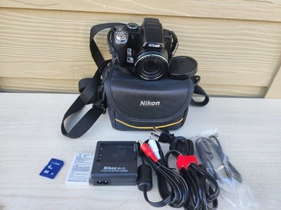 Nikon Coolpix P80 10.1MP Digital Camera - Black  18X  Mint Bundle.
