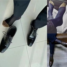 1 Pairs Pack Mens Thin See-Through Silky Sheer Dress Socks Breathable Business
