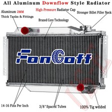 2 Row Aluminum Radiator Fits 1964-1980 1969 Triumph Spitfire 1.1l 1.2l 1.3l 1.5l