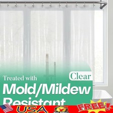 Waterproof PEVA Shower Curtain Liner W/ Encased Magnets Bathtub Durable Design