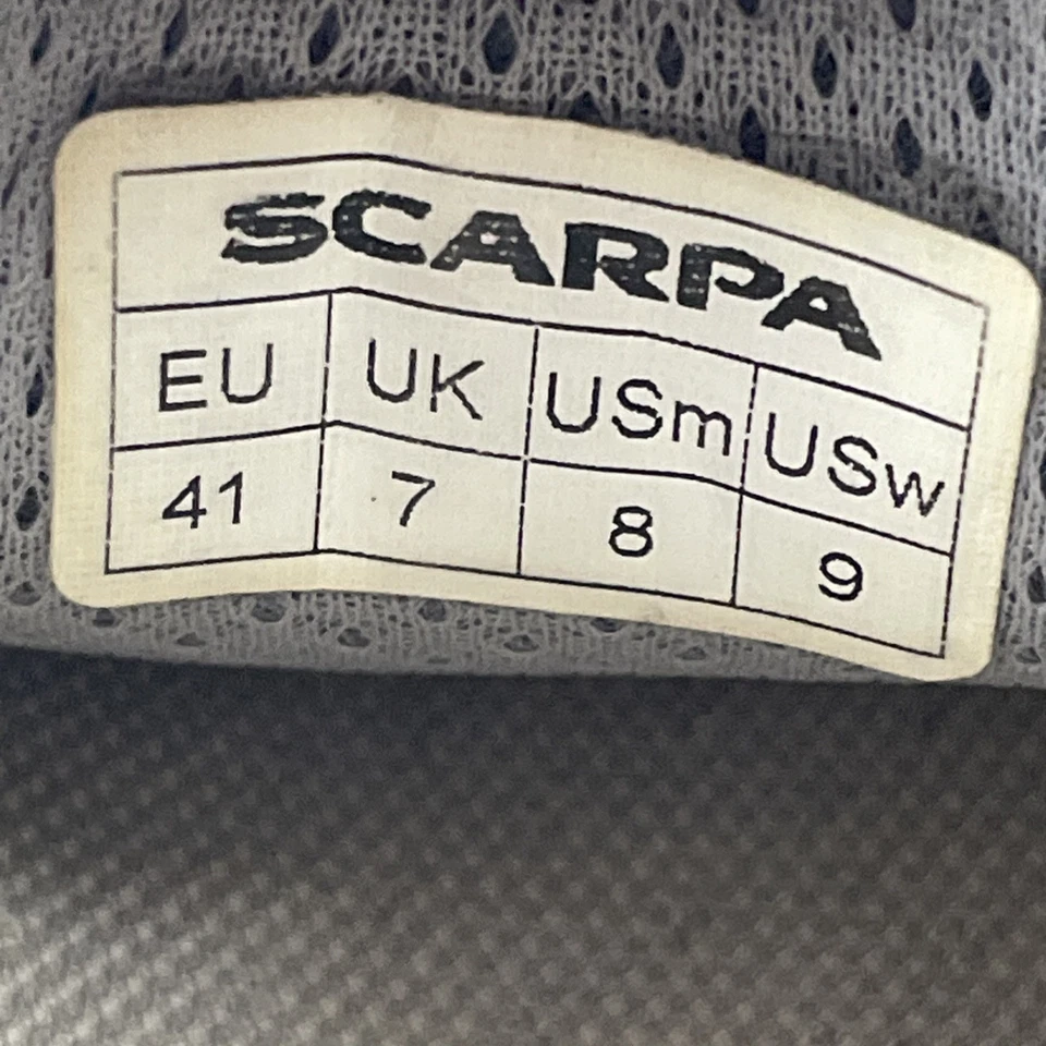 Zapatos Scarpa Mojito Hombre’s 8 Mujer’s 9 Marrón Gamuza Vibram Senderismo Parte Superior Baja Con Cordones Foto 3 de 4