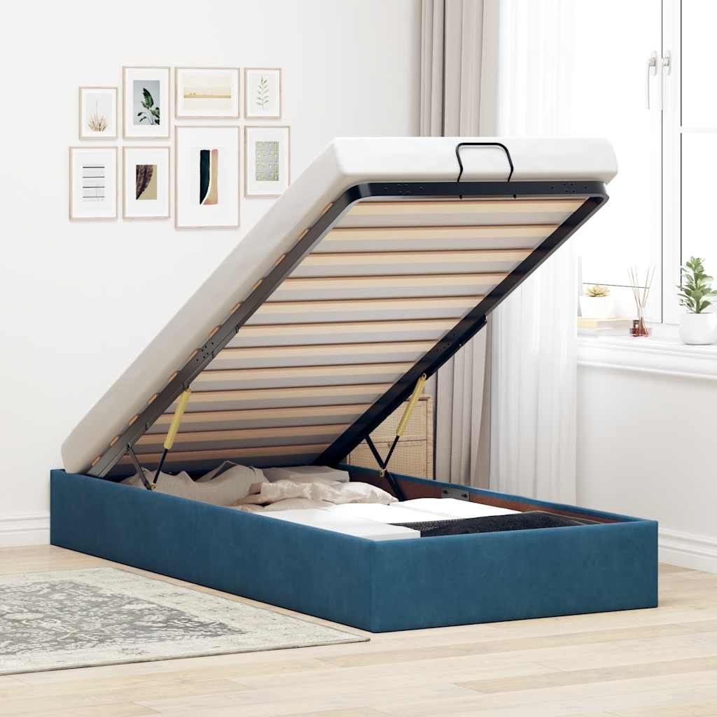Struttura Letto Pouf Senza Materasso 90x200 cm Velluto 2805523