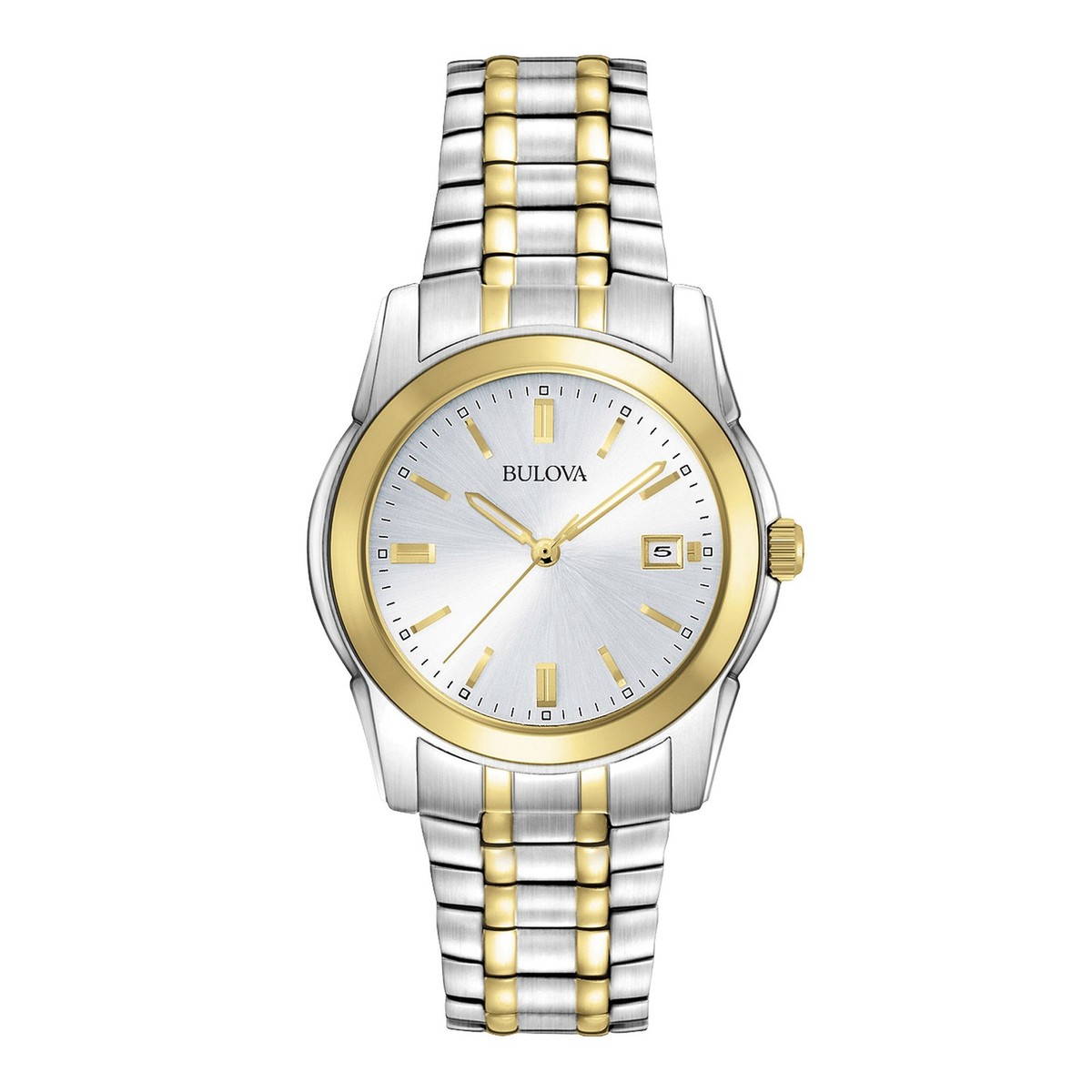 Bulova Gold and White Round Dial Bracelet Watch Caravelle by Bulova Men main image 4