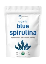 Organic Blue Spirulina Powder (Phycocyanin Extract), 60 Servings - ... Fast Ship