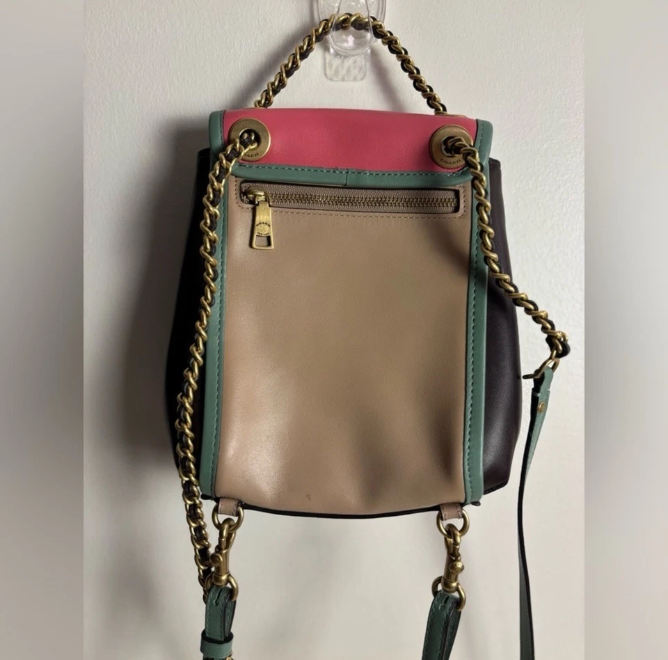 Рюкзак-трансформер Coach Parker 16 дюймов цветной блок кожа 97656 - Изображение 3 из 4