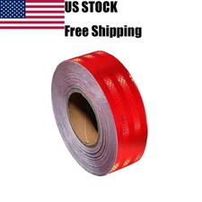 Red DOT-C2 Reflective Tape Conspiciuity Safety Caution Night Trailer Truck Semi