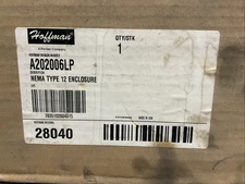 HOFFMAN A202006LP NEMA TYPE 12 ENCLOSURE