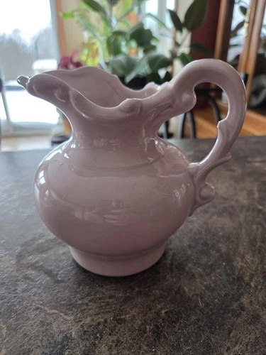 McCoy Pitcher Pale Pink 5.5 In. Tall. Number/USA On Base