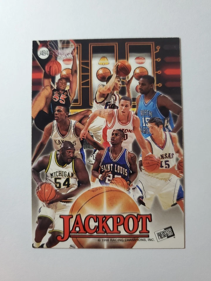 Tarjeta Press Pass Jackpot Double Threat 1998 # J4B4 Paul Pierce CR Kansas Jayhawks Foto 2 de 2