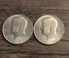 Pair Of 1976 Bicentennial Kennedy Half Dollars