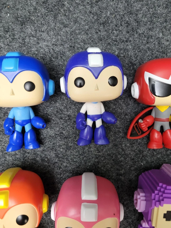 Funko Pop Mega Man Juego de 7 Figuras 8-Bit Videojuego Protomano Vinilo Coleccionable Foto 3 de 4