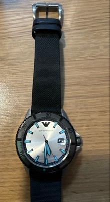 Emporio Armani AR11465 Diver Wristwatch Black Mens Timepiece World Explorer
