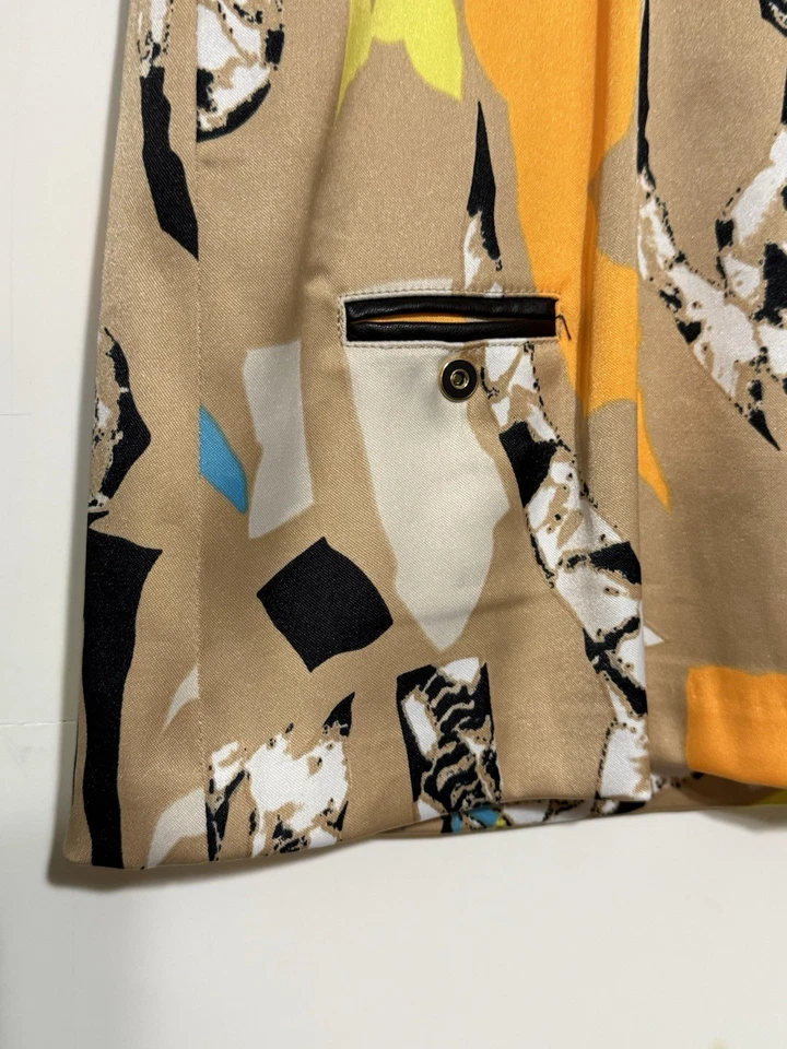 Tênis de golfe Jaime Sadock stretch skort abstrato colorido pickleball tamanho 6 - Imagem 2 de 4