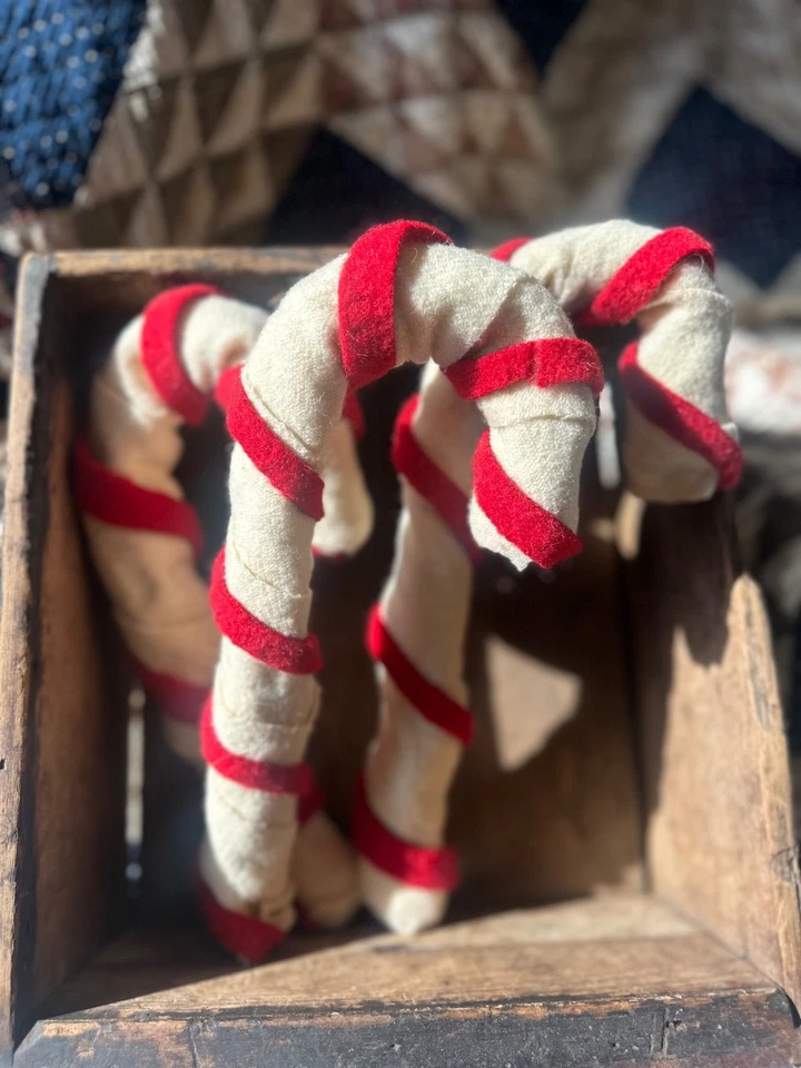 ~Único en su clase~ Primitivo Bastones de Caramelo Grandes Cuenco Relleno Adornos Navidad Foto 3 de 4