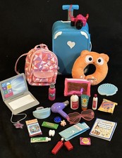 Our Generation Doll Or AG Doll Travel Set Lot Suitcase Neck Pillow Accessories